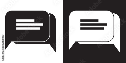 Speech bubble sign and symbol vector illustration. Chat, comment or message Speech Bubble icon.  flat style icon isolated on white background.