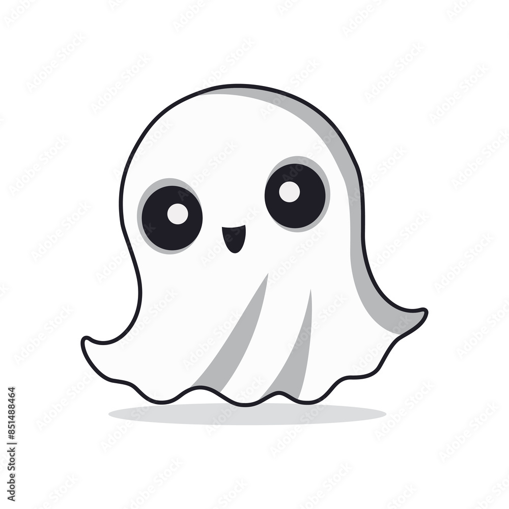 cute ghost halloween tshirt sticker vector illustration template design cute ghost halloween tshirt sticker vector illustration template design