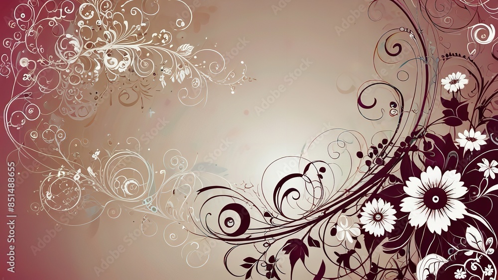 Abstract Floral Swirls Background Abstract Floral Swirls Background