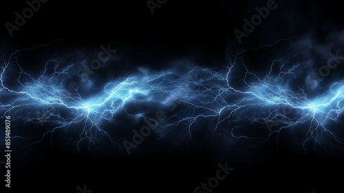 Blue lightning, light, light effects, blue lightning in sky, glowing lines, electric energy, intense lightning, sky electricity , high contrast, vibrant lightning, electric power