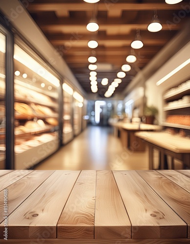 Wallpaper Mural interior of a modern shop, blurred backdrop Torontodigital.ca