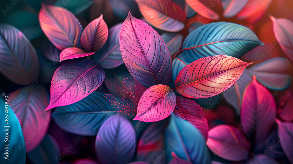 Brightly colored leaves Brightly colored leaves