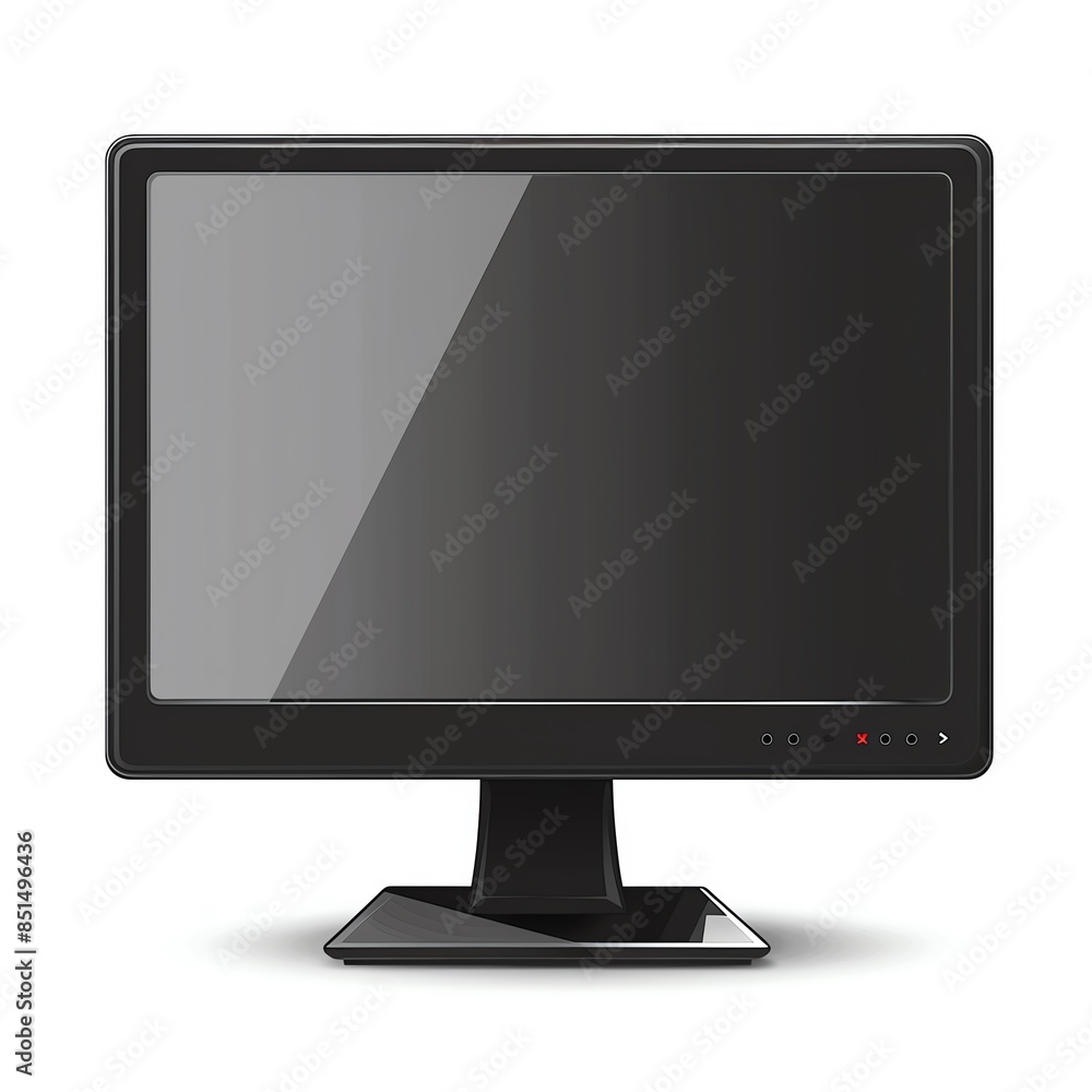 A monitor clipart, computer hardware element, vector illustration, black, isolated on white background A monitor clipart, computer hardware element, vector illustration, black, isolated on white background
