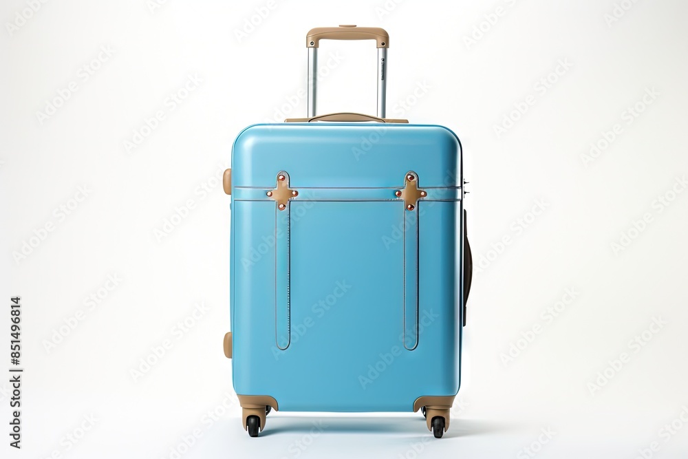 Blue travel bag, suitcase for travel on white background Blue travel bag, suitcase for travel on white background