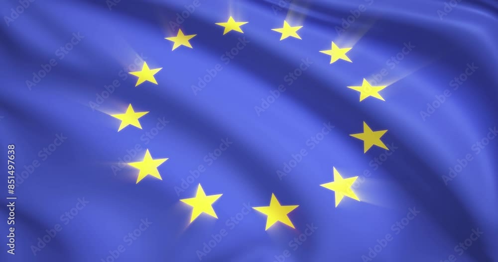 flag of the European Union. European Union flag background. 4k 60FPS flag of the European Union. European Union flag background. 4k 60FPS
