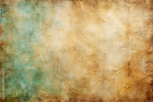Vintage Grunge Textured Background in Brown and Teal photo