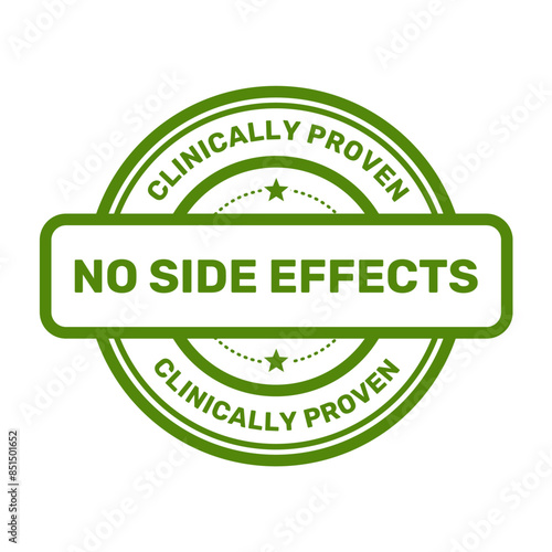 No side effects stamp, safe product, medicine and dietary supplements, no aftereffect seal, vector