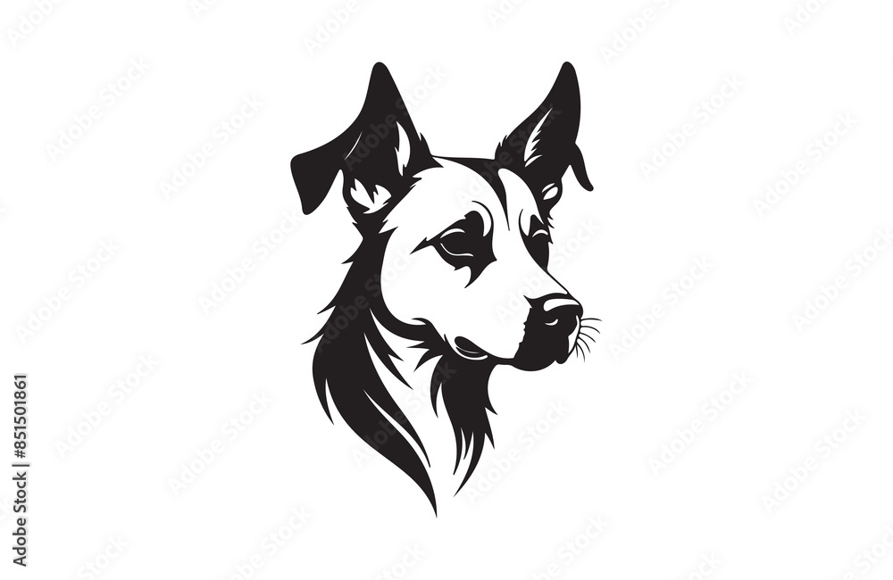 create a vector silhouette image of dog logo style create a vector silhouette image of dog logo style