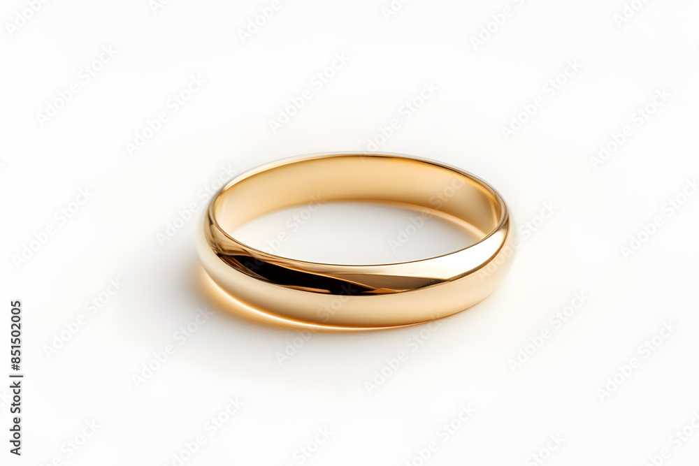 Golden ring jewelry, isolated on white background Golden ring jewelry, isolated on white background
