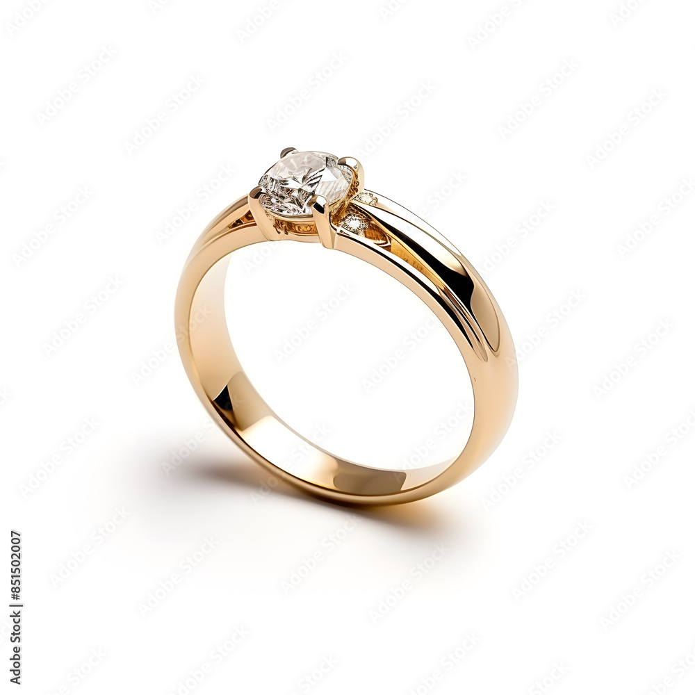 Golden ring jewelry, isolated on white background Golden ring jewelry, isolated on white background