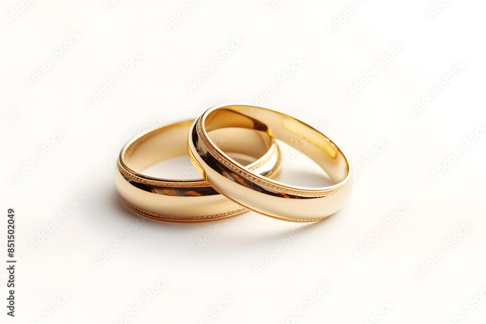 Golden ring jewelry, isolated on white background Golden ring jewelry, isolated on white background