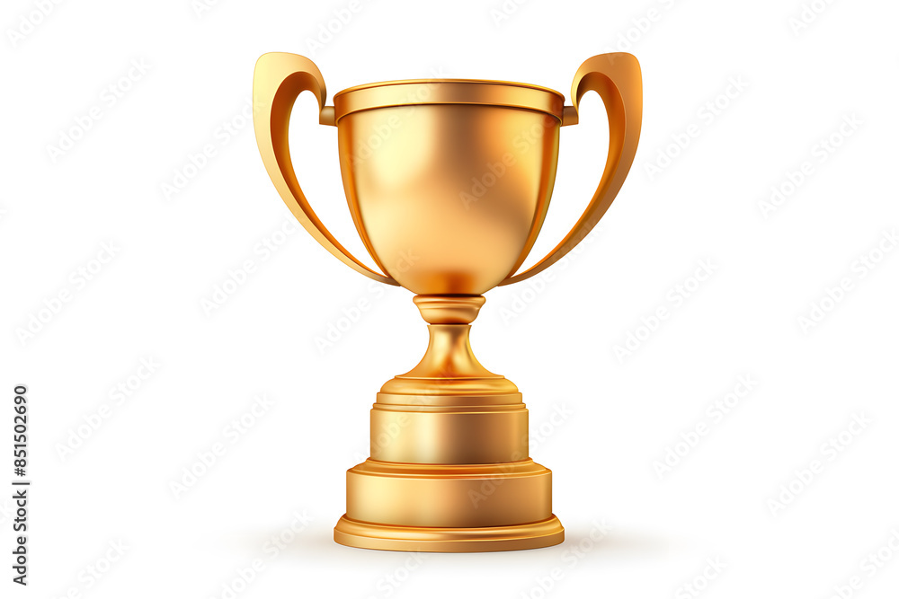 Golden trophy cup isolated on white background Golden trophy cup isolated on white background