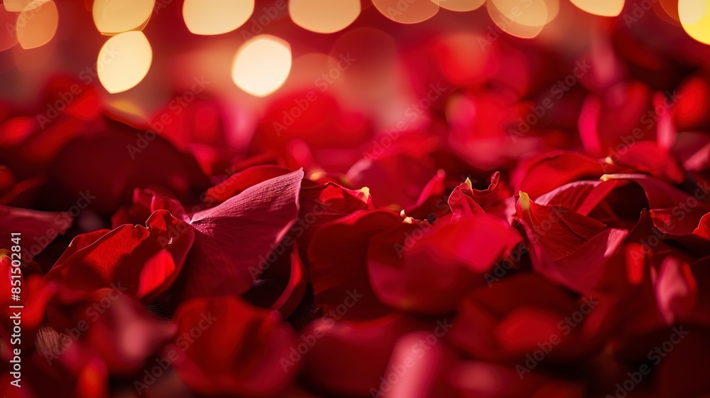 Rose petals, close-up, deep red hues, soft candlelight, high detail, blurred romantic background. Rose petals, close-up, deep red hues, soft candlelight, high detail, blurred romantic background.