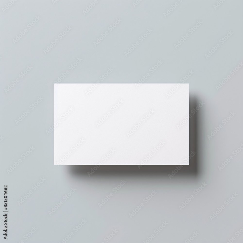 a mockup of a blank white business card, view from top, grey background, minimalism, copy space a mockup of a blank white business card, view from top, grey background, minimalism, copy space