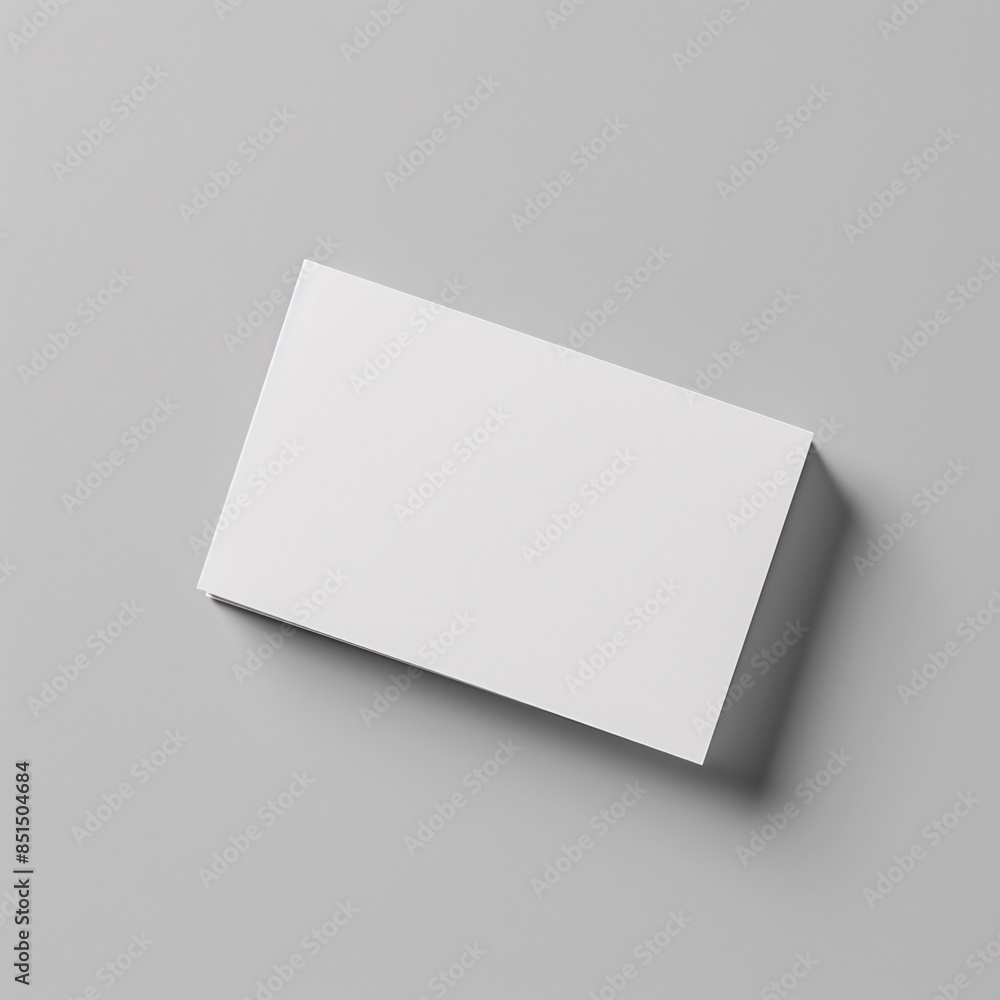 a mockup of a blank white business card, view from top, grey background, minimalism, copy space a mockup of a blank white business card, view from top, grey background, minimalism, copy space