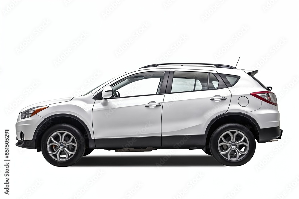 White SUV Side View with Black Trim White SUV Side View with Black Trim