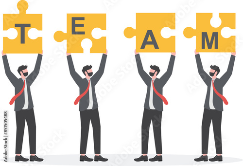 business man team work, business concept vector illustration


