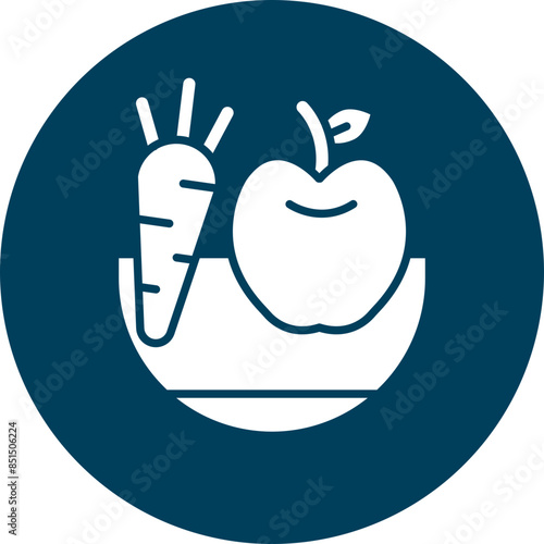 Diet Glyph Circle Icon