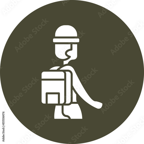 Tourist Glyph Circle Icon