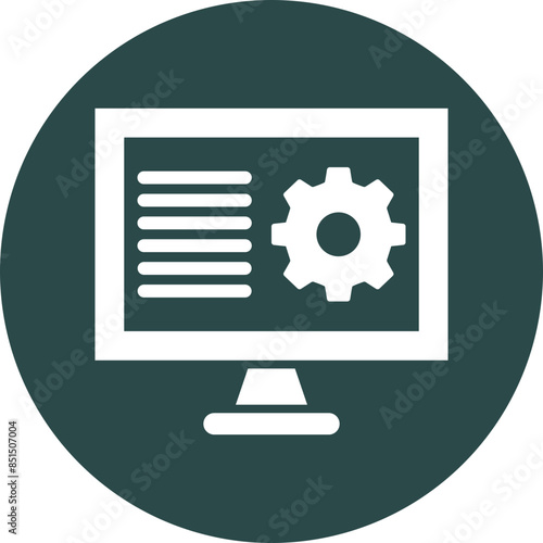 Monitoring Glyph Circle Icon