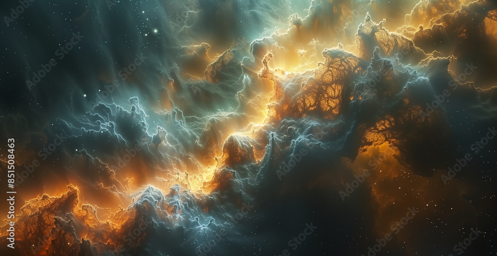 Obraz premium Colorful outer space nebula, space galaxy cloud nebula, stary night cosmos, universe science astronomy, supernova background wallpaper background backdrop