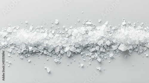 Simple sea salt arrangement on white background