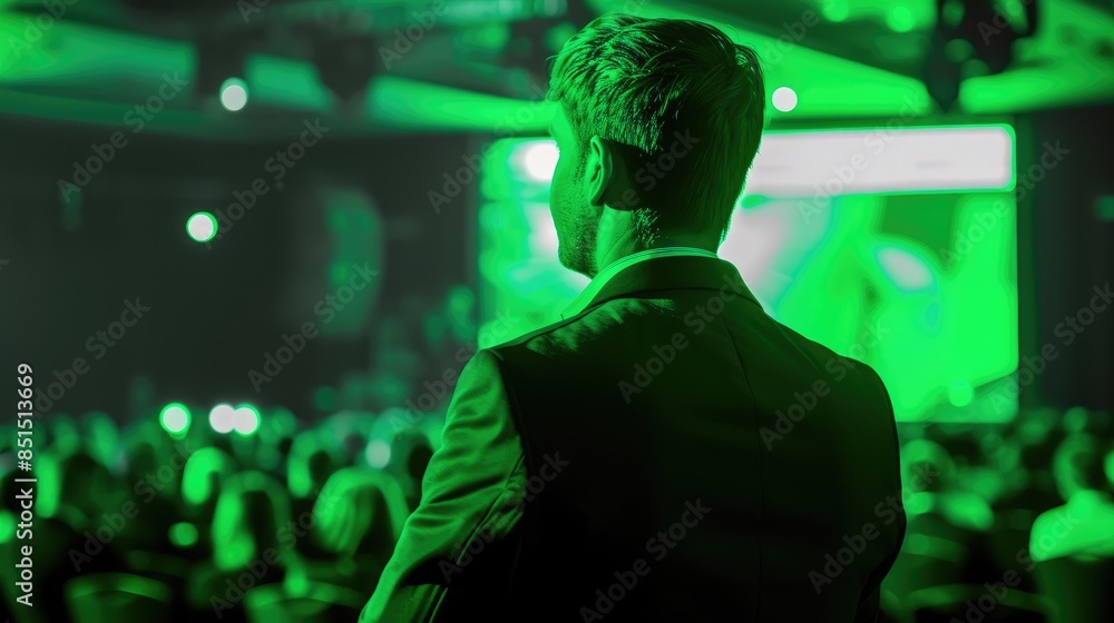 Green and Black-themed AI Event Speaker Green and Black-themed AI Event Speaker