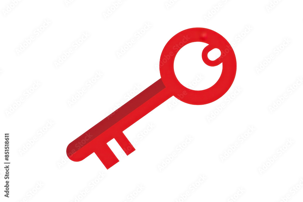 Bright red key icon, symbolizing security and access. Ideal for use in password management, authentication, and technology-related projects. Bright red key icon, symbolizing security and access. Ideal for use in password management, authentication, and technology-related projects.