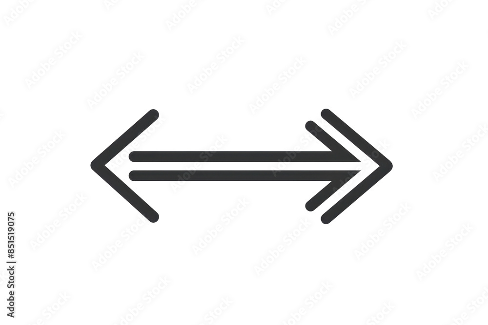Double-ended black arrow icon on a transparent background, symbolizing direction, choice, or duality. Useful for various design elements. Double-ended black arrow icon on a transparent background, symbolizing direction, choice, or duality. Useful for various design elements.