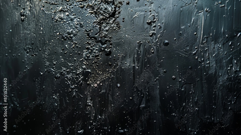 Black Surface With Water Droplets Black Surface With Water Droplets