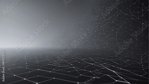 grey light grid with lines and dots in it Generative AI