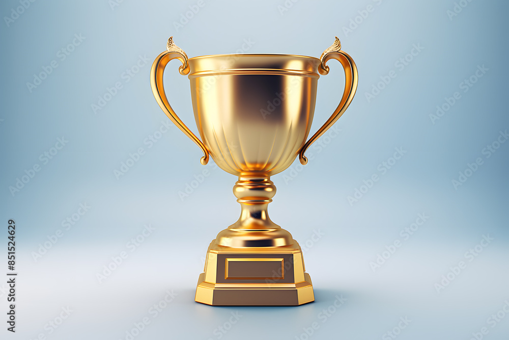 Golden trophy cup isolated on white background Golden trophy cup isolated on white background