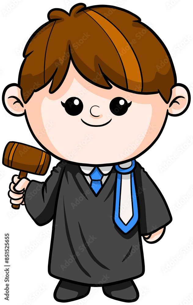 Illustration of Cartoon lawyer Dream Career and Inspiration for toddler Illustration of Cartoon lawyer Dream Career and Inspiration for toddler