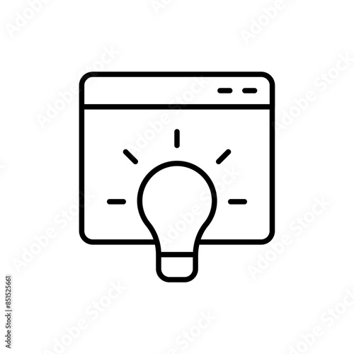 Website creation outline icons, minimalist vector illustration ,simple transparent graphic element .Isolated on white background