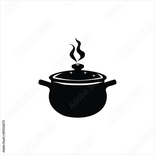 Boiler black cooking illustration on white background.