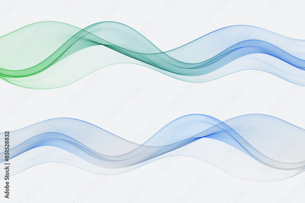 Blue and green smoky wave,abstract wave flow Blue and green smoky wave,abstract wave flow