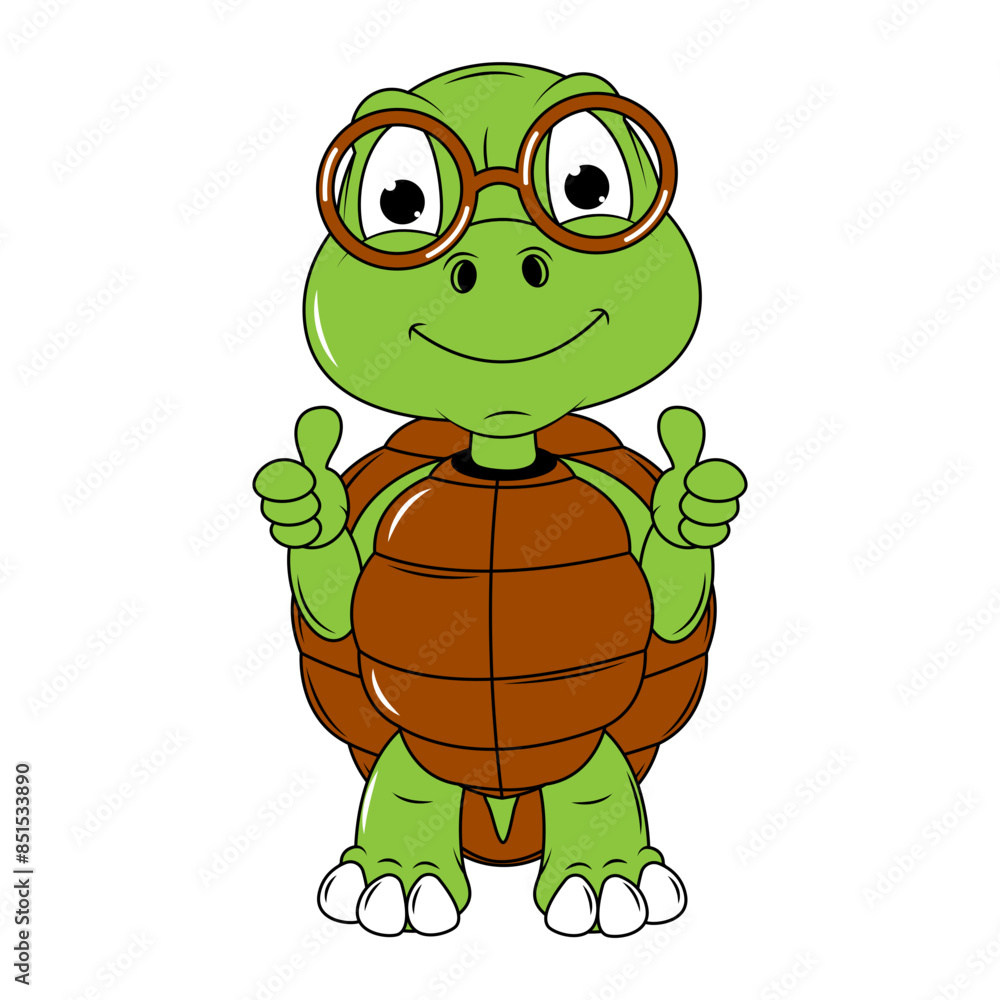 Fototapeta premium cute turtle animal cartoon