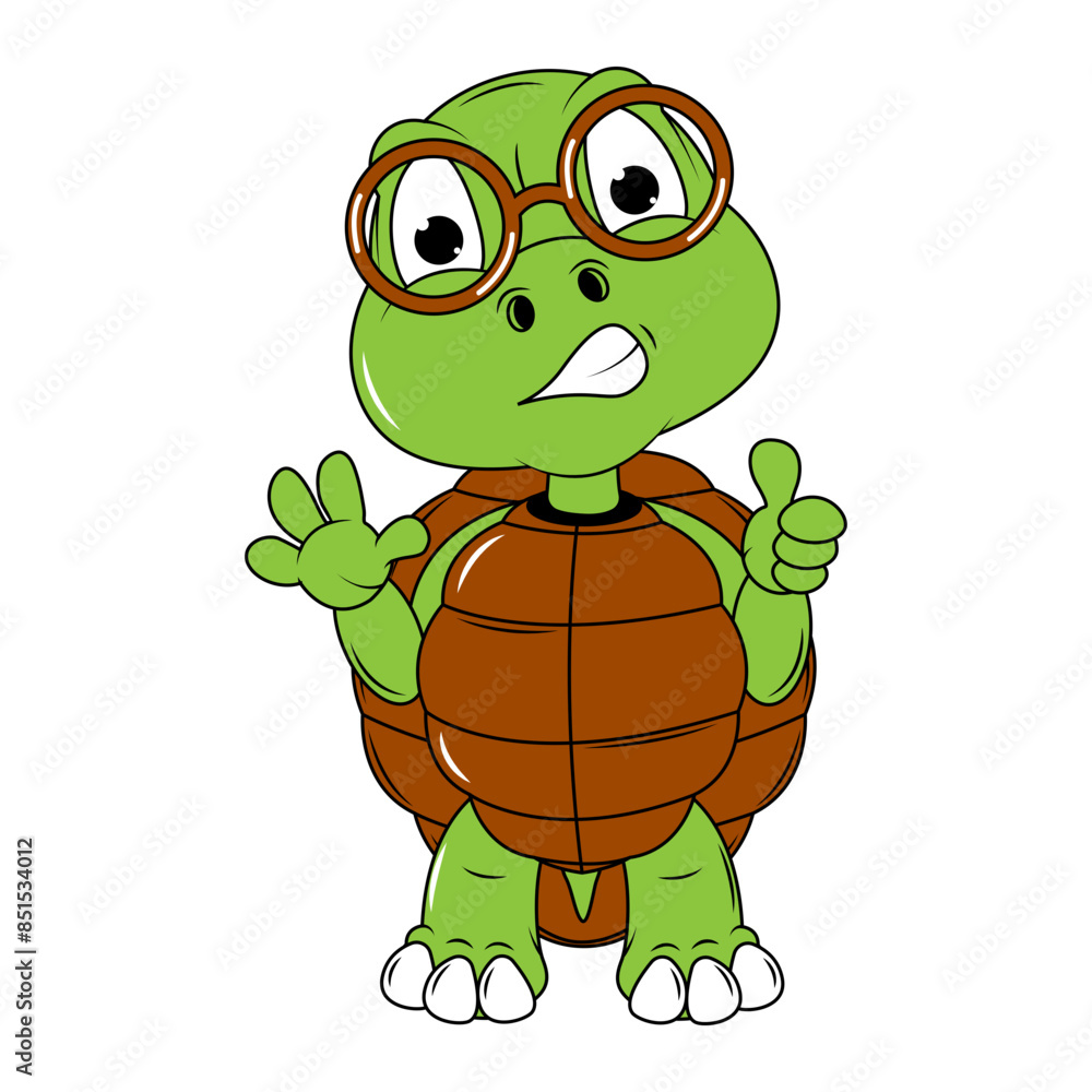 Fototapeta premium cute turtle animal cartoon