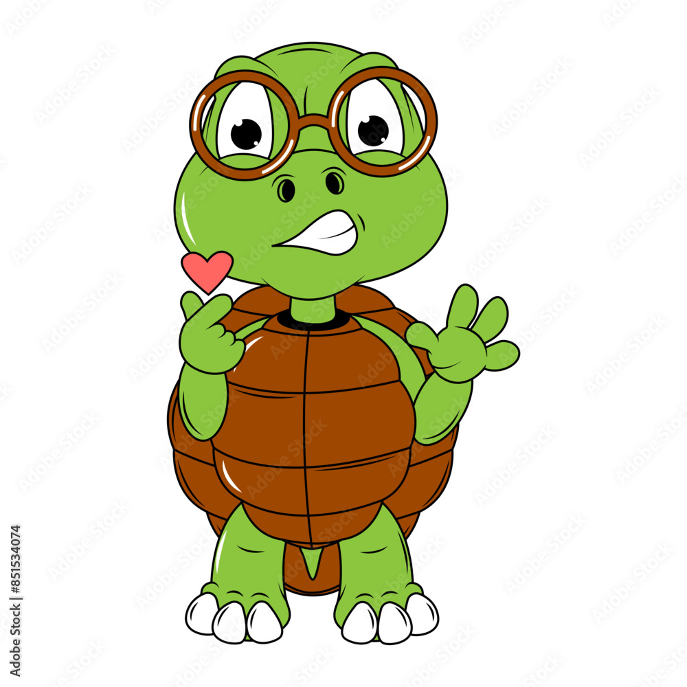 Fototapeta premium cute turtle animal cartoon