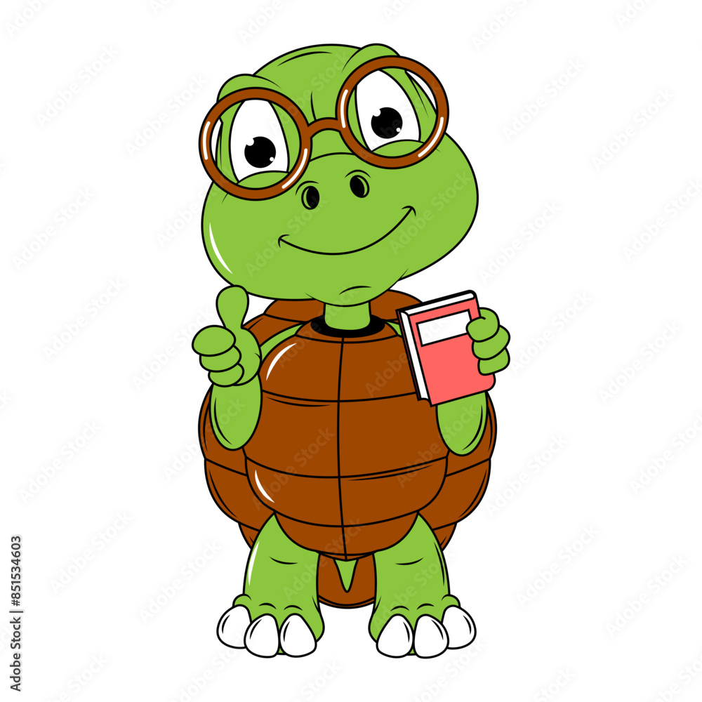 Fototapeta premium cute turtle animal cartoon