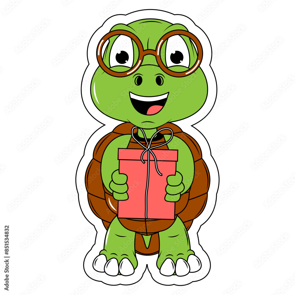 Obraz premium cute turtle animal cartoon