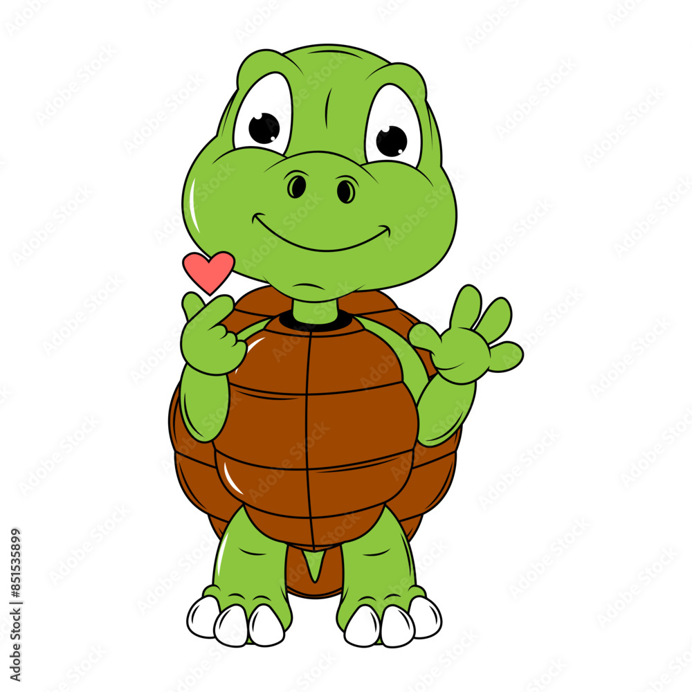Fototapeta premium cute turtle animal cartoon