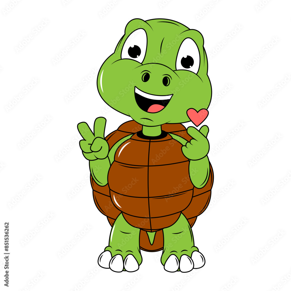 Fototapeta premium Cute turtle cartoon