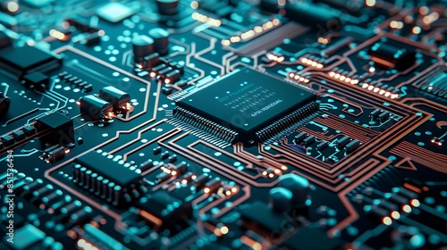 an abstract electronic circuit background