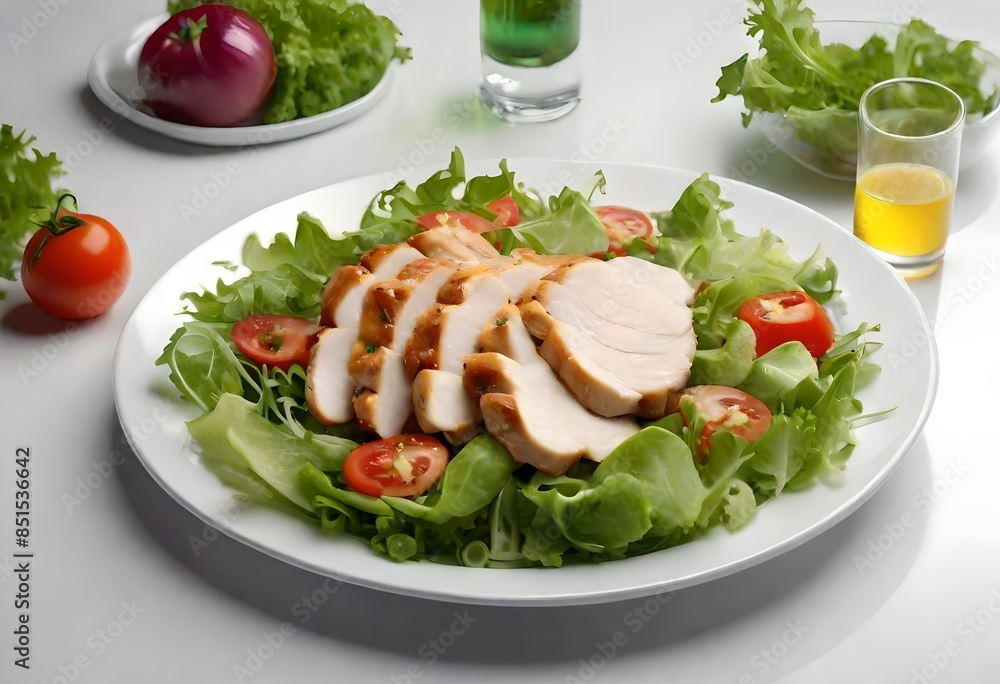 salad with chicken and vegetables, healthy diet plan salad with chicken and vegetables, healthy diet plan