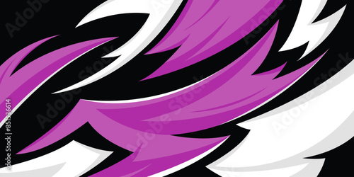 Side body hand drawn graphic sticker. Car decal wrap design.  Abstract racing design concept for motorcycle, boat, truck, car, boat and more.