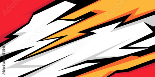 Side body hand drawn graphic sticker. Car decal wrap design.  Abstract racing design concept for motorcycle, boat, truck, car, boat and more.