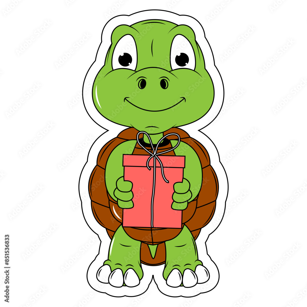 Fototapeta premium Cute turtle cartoon