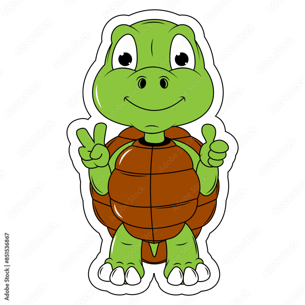 Fototapeta premium Cute turtle cartoon