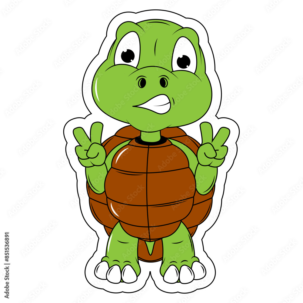 Fototapeta premium Cute turtle cartoon